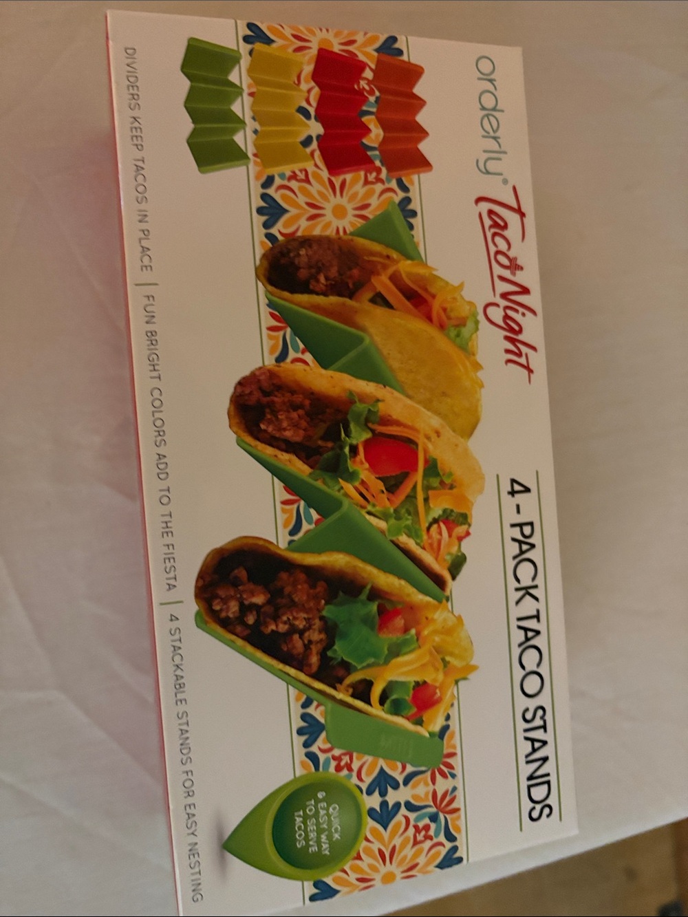 Taco Night Green 4-Pack Taco Stands
